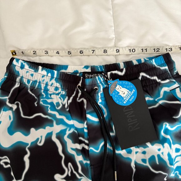 RIPNDIP Men's Nikola Swim Shorts Black/Blue Size S NWT - Picture 5 of 12